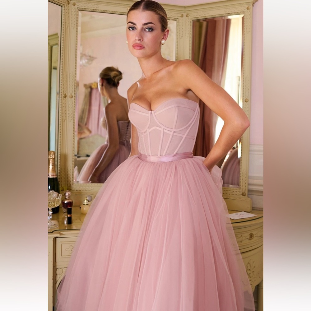 House of CB 'Darling' French Rose Tulle Midi Dress new with defect